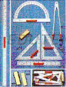 AL SET OF BLACK BOARD INSTRUMENTS - PLASTIC